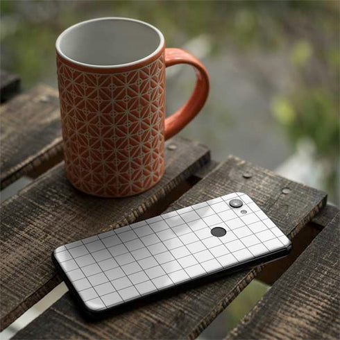 White Grid Google Pixel 3a XL Skin